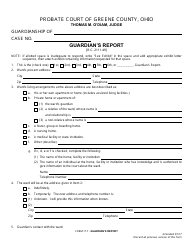 Form 17.7 Guardian&#039;s Report - Greene County, Ohio