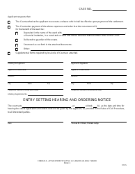 Form 22.5 Application to Settle a Claim of an Adult Ward - Greene County, Ohio, Page 2
