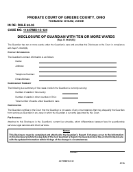 Document preview: GC Form 104.1-B Disclosure of Guardian With Ten or More Wards - Greene County, Ohio