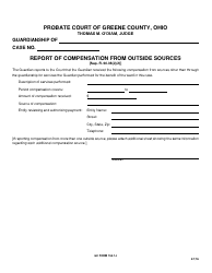 Document preview: GC Form 104.1-I Report of Compensation From Outside Sources - Greene County, Ohio