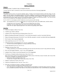 Document preview: Checklist - Agency Adoptions - Greene County, Ohio