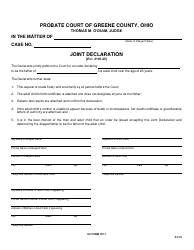 Document preview: GC Form 107.1 Joint Declaration - Greene County, Ohio