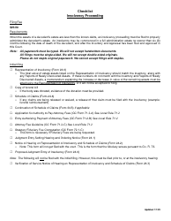 Document preview: Checklist - Insolvency Proceeding - Greene County, Ohio