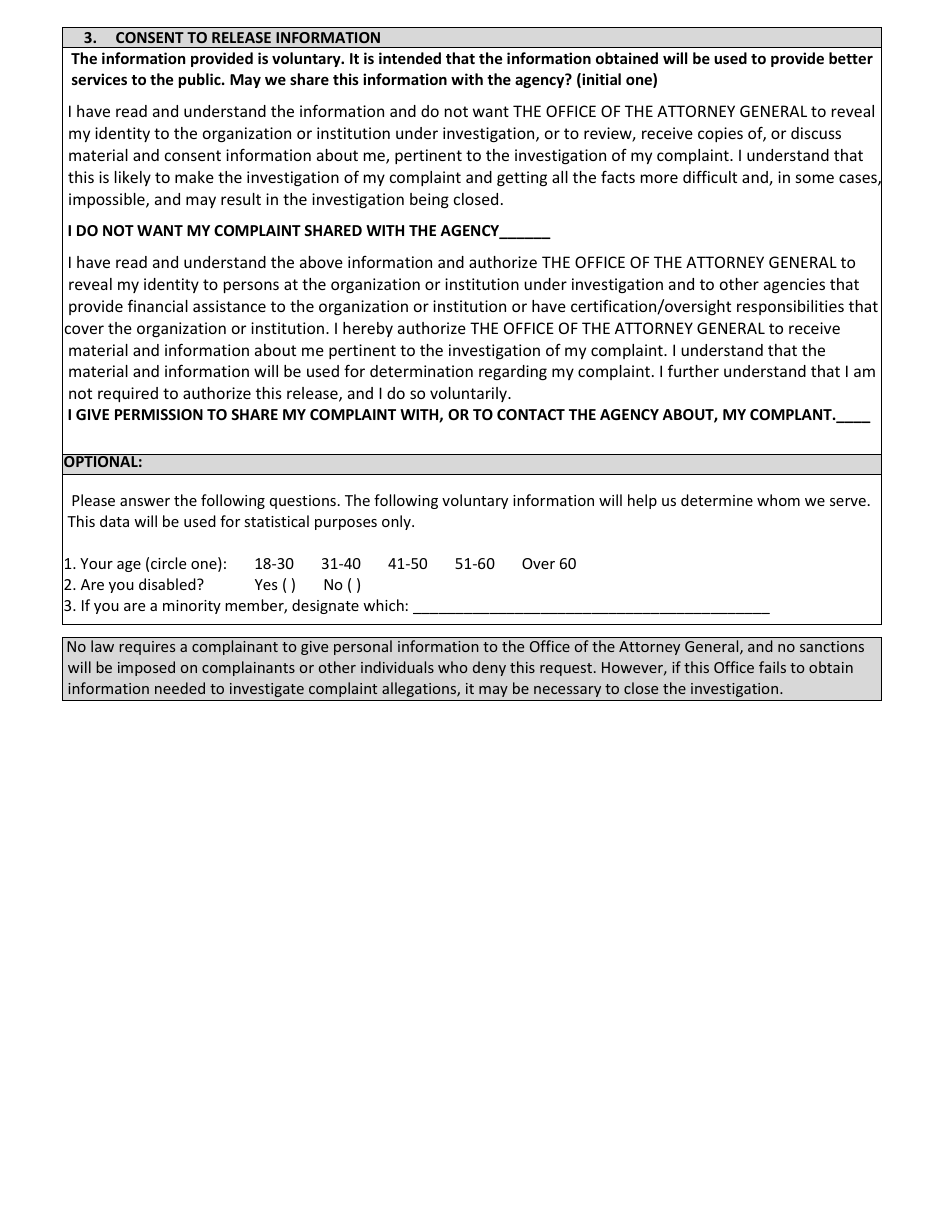 Victim Services Complaint Form - Kansas, Page 2