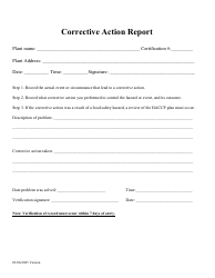 Document preview: Corrective Action Report - New Hampshire