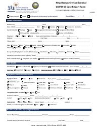 Document preview: New Hampshire Confidential Covid-19 Case Report Form - New Hampshire