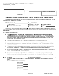 Document preview: Form 171-397 Supervised Visitation/Exchange Order - Family Visitation Center of Lake County - Lake County, Illinois