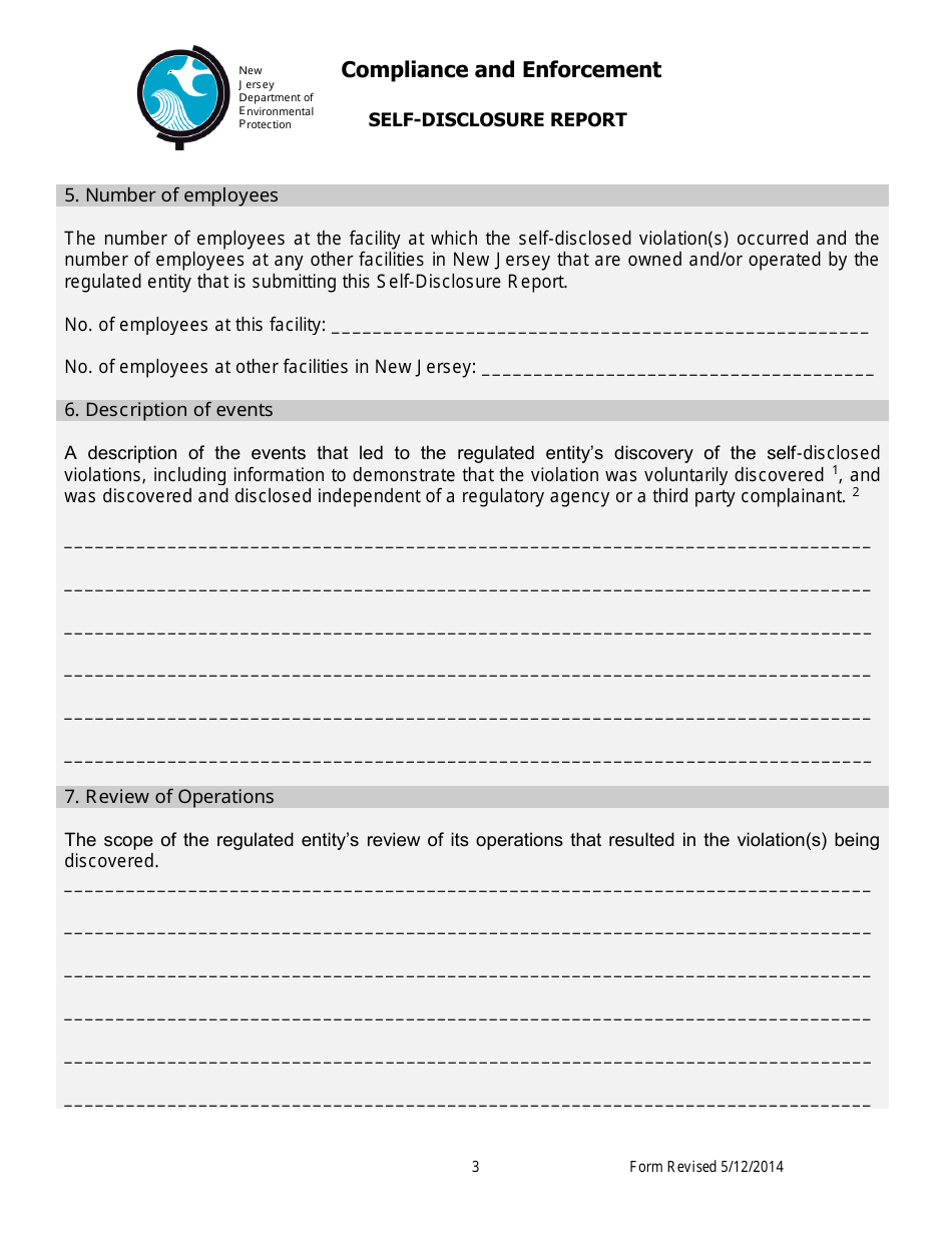 Self-disclosure Report - New Jersey, Page 3