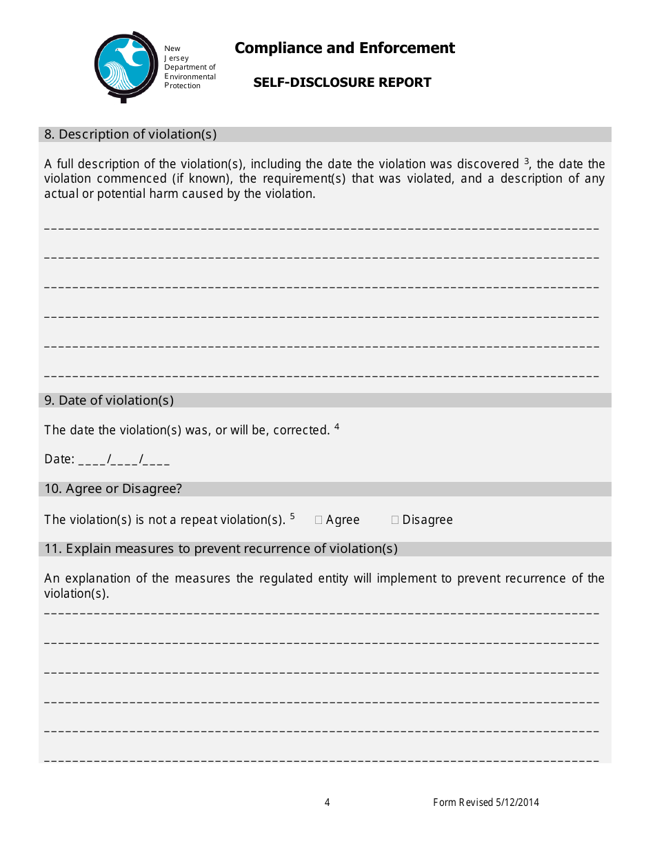 Self-disclosure Report - New Jersey, Page 4