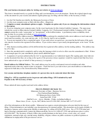 Minnesota Limited Liability Company Amendment to Articles of Organization - Minnesota, Page 3