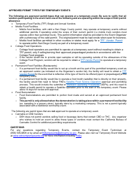 Form DEH:FH-632 Temporary Event Organizer Permit Application - County of San Diego, California, Page 2