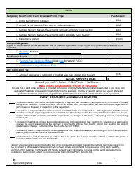 Form DEH:FH-632 Temporary Event Organizer Permit Application - County of San Diego, California, Page 5