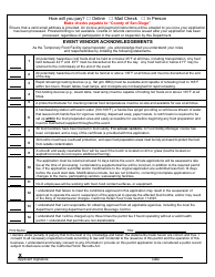 Form DEH:FH-632 Temporary Food Facility Vendor Permit Application - County of San Diego, California, Page 6