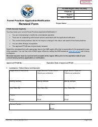 Forest Practices Application/Notification Renewal Form - Washington