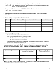 Forest Practices Application/Notification Renewal Form - Washington, Page 2