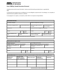 Formulario C58P Estado Financiero Personal - Minnesota (Spanish)