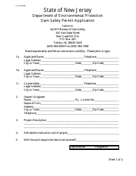 Document preview: Form DS96 Dam Safety Permit Application - New Jersey