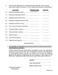 Form DS96 Dam Safety Permit Application - New Jersey, Page 3