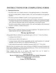 Tier a Ms4 Permit and Grant Application Form - New Jersey, Page 2
