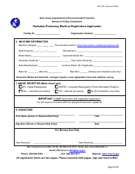 Form BXC-001 Radiation-Producing Machine Registration Application - New Jersey, Page 2