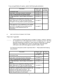 Application for Certification of Qualified Medical Physicist for the Supervision of Quality Assurance Programs for Diagnostic X-Ray Imaging and /Or Qualified Medical Physicist for the Supervision of Quality Assurance Programs for Computed Tomography - New Jersey, Page 3