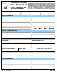 NRC Form 755 Advance Notification to the NRC of Shipments of Category 1 Quantities of Radioactive Material