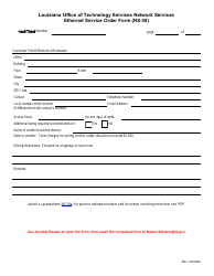 Form NS-38 Ethernet Service Order Form - Louisiana, Page 4