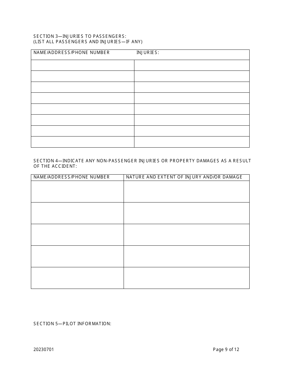 Aircraft Incident / Accident Statement - Flight Operations Program - Louisiana, Page 10
