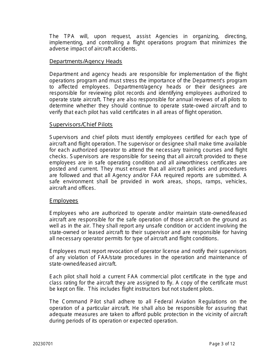 Aircraft Incident / Accident Statement - Flight Operations Program - Louisiana, Page 4