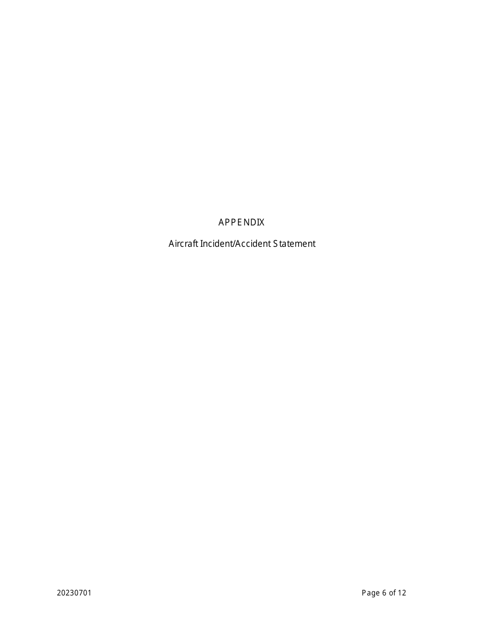 Aircraft Incident / Accident Statement - Flight Operations Program - Louisiana, Page 7