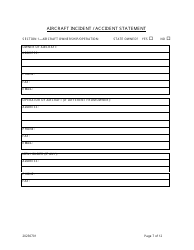Aircraft Incident/Accident Statement - Flight Operations Program - Louisiana, Page 8