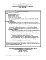 Form DBPR VM1 Application for Licensure: Examination or Re-examination - Florida, Page 2