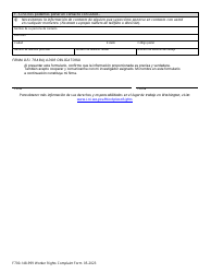 Formulario F700-148-999 Formulario De Queja De Derechos Del Trabajador - Washington (Spanish), Page 5
