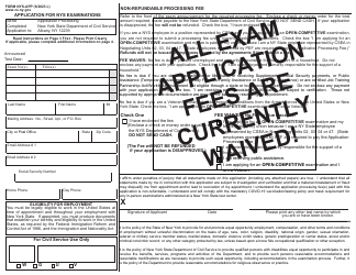 Document preview: Form NYS-APP Application for NYS Examinations - New York