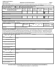 Form NYS-APP Application for NYS Examinations - New York, Page 2