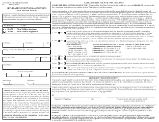 Form NYS-APP-3 #20-450 (NYS-APP-3 #20-451) Application for NYS Examinations Open to the Public - New York