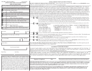 Document preview: Form NYS-APP-3 #20-115 Application for NYS Examinations Open to the Public - New York