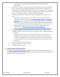 Application for Initial Authorization of a Postsecondary Educational Institution - Tennessee, Page 11