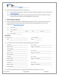 Application for Initial Authorization of a Postsecondary Educational Institution - Tennessee, Page 5