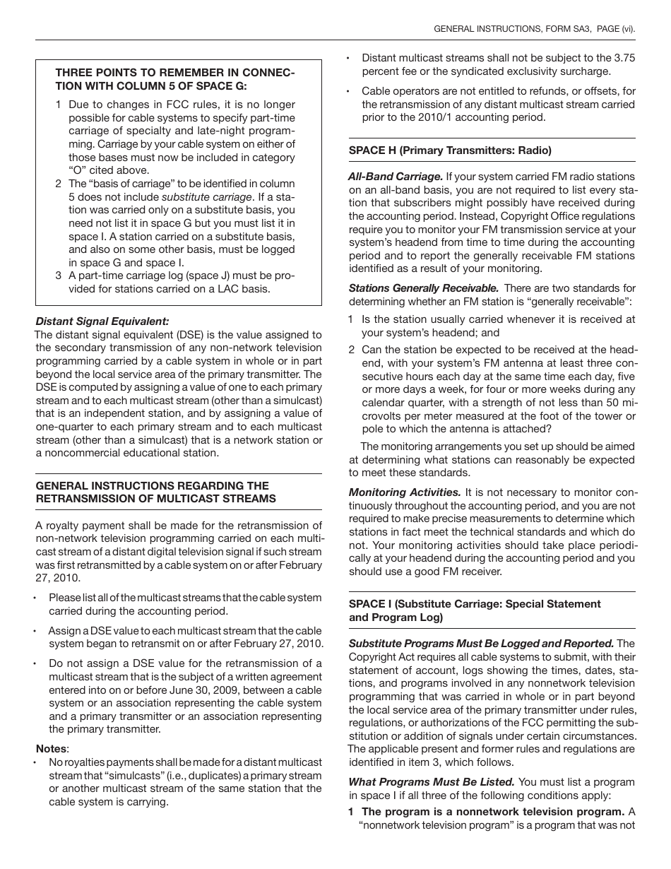 Form SA3 Download Fillable PDF Or Fill Online Statement Of Account For ...