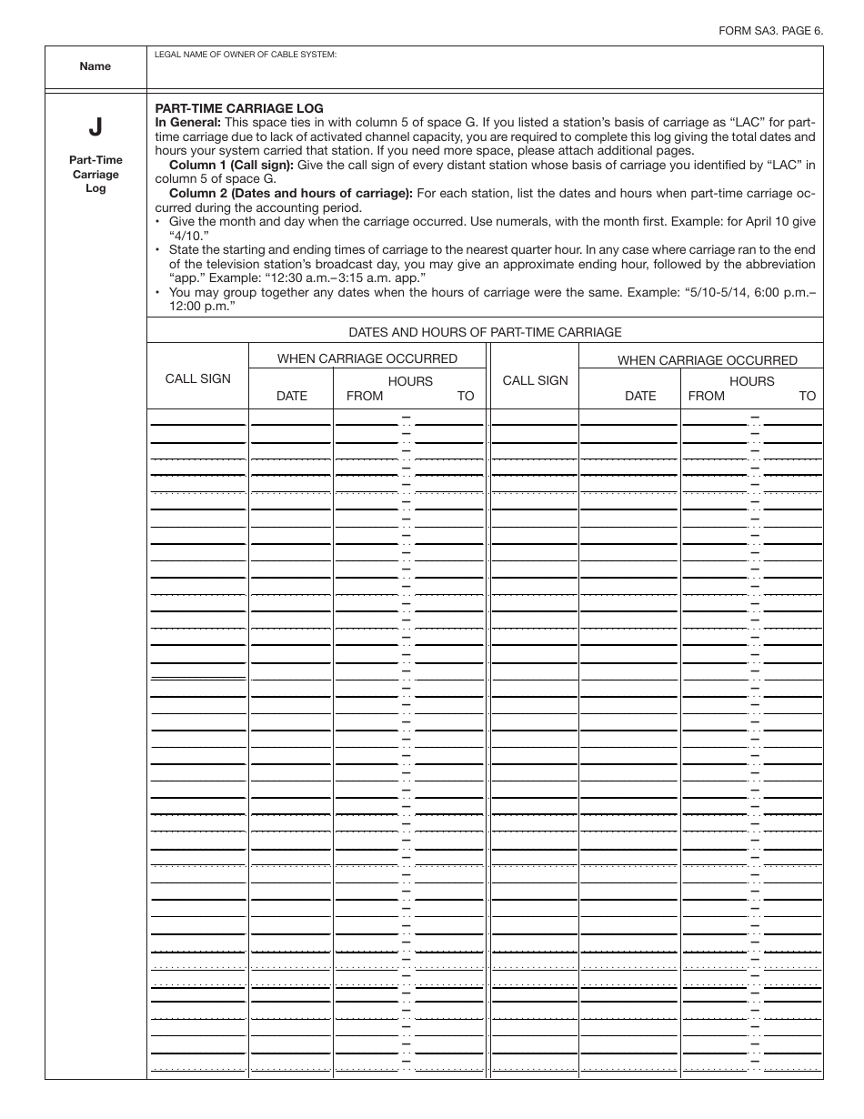 Form SA3 Download Fillable PDF Or Fill Online Statement Of Account For ...