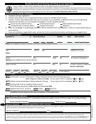 Document preview: Form 23-13745 (FM-057) Disability Recreational Hunting and Fishing License Application - South Carolina