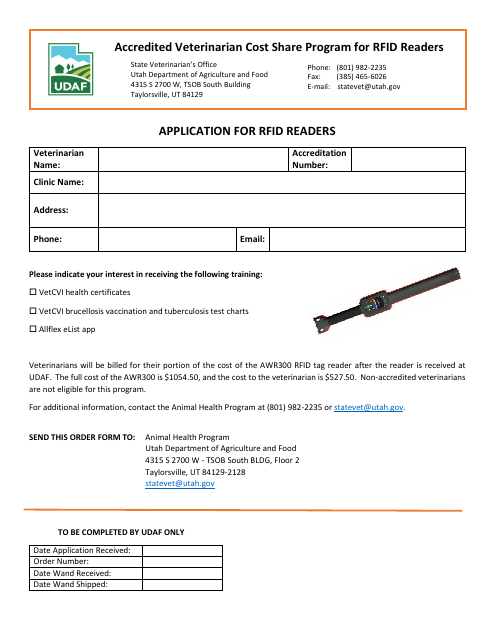 Application for Rfid Readers - Utah