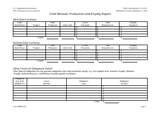 Form ONRR-4430 Solid Minerals Production and Royalty Report, Page 3