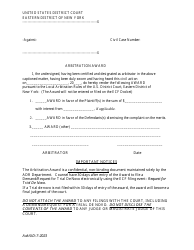 New York Arbitration Award Download Fillable PDF | Templateroller