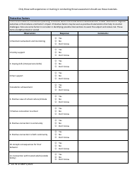 Wisconsin School Threat Assessment Form - Phase II - Protective Factors - Wisconsin