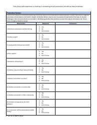 Document preview: Wisconsin School Threat Assessment Form - Phase II - Protective Factors - Wisconsin