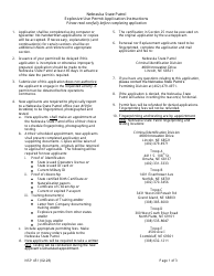 Document preview: Form NSP451 Explosive Use Permit Application - Nebraska