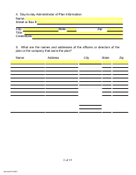 SD Form 0815 Application for Certification of Case Management Plan - South Dakota, Page 2