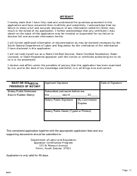 Application for State-Certified General/Residential, Licensed, or Registered Appraiser - South Dakota, Page 11